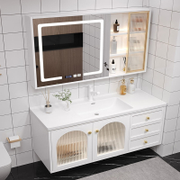 邦可臣浴室柜智能简约烤漆 浴室柜镜柜组合卫生间一体陶瓷洗漱台洗脸盆柜