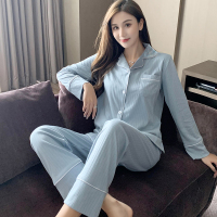 睡衣女秋冬季长袖薄款甜美清新两件套装可外穿开衫家居服春秋