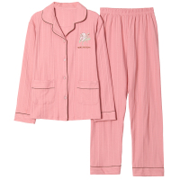 睡衣女春秋季长袖加肥加大码中年妈妈家居服秋冬薄款秋天套装