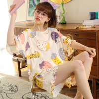 睡衣女夏季薄款短袖两件套装春秋天可爱学生可外穿家居服