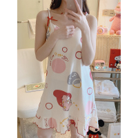 日系可爱带胸垫睡衣女夏甜美学生吊带睡裙夏季薄款性感清新家居服