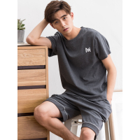 男士睡衣夏季短袖短裤青年韩版休闲夏天薄款家居服套装