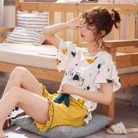 春秋睡衣女夏季薄款短袖学生两件套装韩版可爱家居服女士夏天