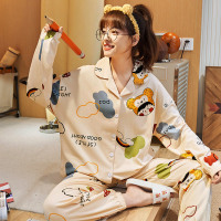 睡衣女2021年新款春秋季长袖可爱卡通学生女士ins家居服套装
