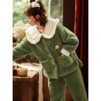 睡衣女2020年新款秋冬季珊瑚绒加厚加绒可爱冬款女士法兰绒家居服