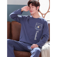 睡衣男士秋季长袖秋冬款青年学生休闲大码卡通家居服套装