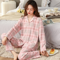 中老年人中年妈妈睡衣女士春秋季长袖家居服春夏2021新款套装
