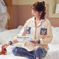 月子服春秋产后哺乳孕妇睡衣2月份5产妇春夏季家居薄款4喂奶3