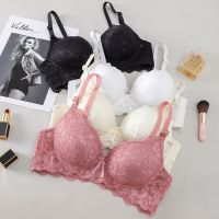 小胸聚拢蕾丝少女性感内衣高中学生无钢圈胸罩上托文胸套装/单件