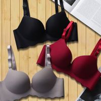 一片式无痕无钢圈聚拢小胸大胸收副乳调整型大码内衣文胸套装女士
