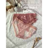 内裤女蕾丝冰丝透气超薄简约奢华缎面火辣诱惑无痕低腰性感三角裤