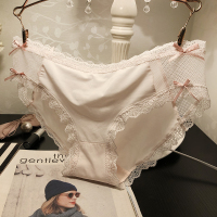 冰丝舒适蕾丝内裤纯棉内档性感女士OL三角裤