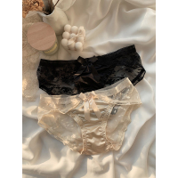 内裤女蕾丝诱惑火辣性感潮流蝴蝶结低腰无痕冰丝透气少女士三角裤