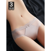 蕾丝冰丝款内裤女诱惑舒适纯棉裆性感女生性惑三角透气短裤头