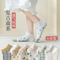 袜子女短袜春夏季纯棉女士日系短筒透气春秋学生船袜女ins潮百搭