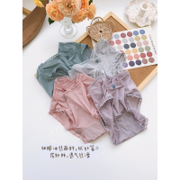 夏季冰丝超薄性感蕾丝内裤女士中腰少女可爱薄款透气无痕三角裤