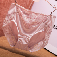 牛奶丝大码内裤女高腰性感包臀舒适柔软速干冰丝三角裤纯棉裆薄款