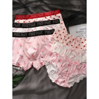 情侣内裤纯棉裆可爱卡通冰丝透气男女内衣内裤情侣套装情侣款夏季