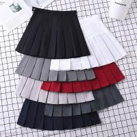 黑色百褶裙a字半身裙学生大码女春秋高腰夏XS西装料防走光小短裙