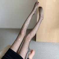 2021新款黑丝性感渔网连裤袜女夏季薄款网红ins黑色袜子带钻丝袜