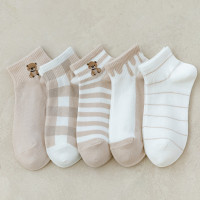 夏天袜子女短袜浅口纯棉ins潮可爱日系纯棉船袜短筒春秋夏季薄款