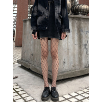 渔网袜jk连裤丝袜白长情趣薄款性感黑色ins潮黑丝大网格袜子女鱼