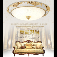 吊灯客厅卧室LED圆形饰欧式现代简约水晶灯套餐厅组合灯具吸顶灯 明黄色 60cm蓝侧光三色