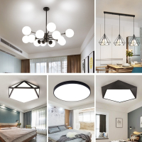 北欧灯具套餐三室两厅创意个性餐厅卧室大气家用客厅吊灯现代简约 三室一厅-B款-三色