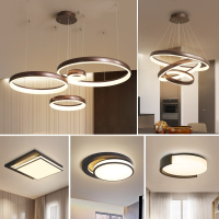 客厅吊灯简约现代风格大气家用LED北欧大厅全屋套餐灯具三室两厅 20+40+60+80无极