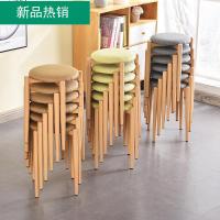 凳子圆凳家用椅子简约餐桌凳可收纳高凳北欧风板凳轻奢可叠放凳子