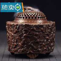 闪电客香炉紫铜千鹤香薰炉檀沉香炉盘香线香炉摆件 紫铜千鹤