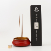 闪电客大漆香炉家用室内供佛焚香炉线香炉供奉礼佛檀香炉香薰炉 大漆宣德炉(大)+玉檀线香200g+九孔香插