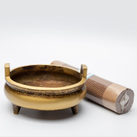 闪电客香炉居家用室内大号盘香线香炉檀香炉居家供奉香薰炉 朝天耳大号供奉炉(送九孔香插)+沉香线香250g