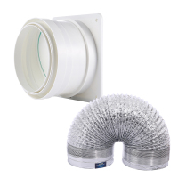 抽油烟机防烟宝止回阀止逆阀烟道防烟宝防倒烟阀阻逆阀防味逆风阀 阀+170mmX1.5米烟管（全套配件）