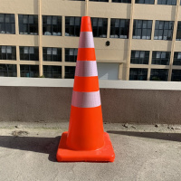 90EVA路锥橡胶塑料路锥弹力柱70方路锥PVC路障锥雪糕筒PU警示柱 90pvc