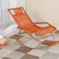 单人藤椅躺椅布艺竹子安乐椅闪电客午休椅逍遥椅家具老人竹编便携摇椅