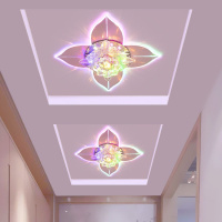创意LED过道灯走廊灯玄关灯闪电客现代简约厅灯水晶天花射灯过道灯