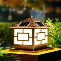 太阳能灯柱头灯LED灯户外家用闪电客大柱子灯别墅围墙庭院灯