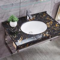 大理石洗手盆挂墙式洗脸盆卫生间闪电客浴室柜小户型宾馆洗漱台组合面盘