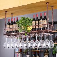 创意酒架酒吧悬挂式酒杯架倒挂闪电客红酒杯架吧台高脚杯架子挂杯架家用