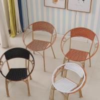 塑料藤椅靠背椅儿童成人家用闪电客编织室外塑料凳子户外阳台椅子