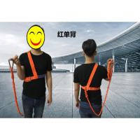 缓冲欧式闪电客身五点式高空作业保险带防坠落双背双大钩户外带 红色单背安带