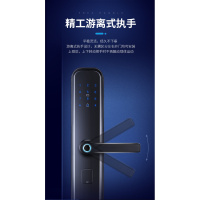 指纹锁Q1家用防盗锁自带铃闪电客电子锁磁卡感应智能密码锁