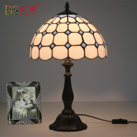 美式简约台灯卧室床头暖光闪电客酒吧咖啡厅西餐厅奶茶店调光 合金底座蓝色满天星 调光开关