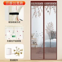 家用可爱卡通防蚊帘卧室防蝇虫纱窗闪电客通 卡通印花咖啡大树(顶部加宽魔术贴不掉落!)+捆绑带 其它尺寸请!!