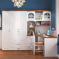 转角书柜闪电客书桌一体台式电脑桌衣柜书架学习桌书房家具套装组合柜