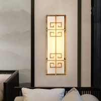 新中式壁灯客厅过道走廊电视背景墙闪电客灯铜云石灯具卧室床头中国风
