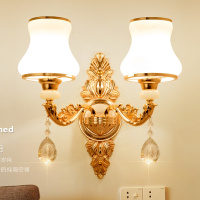 欧式锌合金卧室床头壁灯简约闪电客客厅家用背景墙壁灯美式复古过道壁灯