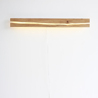 琥珀水晶裂痕壁灯黑胡桃闪电客橡榆木置物墙灯发光搁板