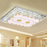 水晶灯闪电客长方形led客厅灯家用简约大气灯具大厅房间灯饰套餐温馨